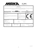 Предварительный просмотр 67 страницы MIRKA AP 300NV Operating Instructions Manual