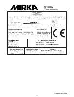 Предварительный просмотр 71 страницы MIRKA AP 300NV Operating Instructions Manual