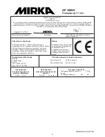 Предварительный просмотр 79 страницы MIRKA AP 300NV Operating Instructions Manual