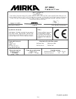 Preview for 111 page of MIRKA AP 300NV Operating Instructions Manual