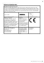 Предварительный просмотр 27 страницы MIRKA CEROS150NV Operating Instructions Manual