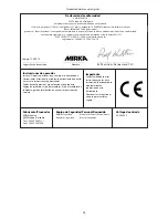 Preview for 23 page of MIRKA CEROS325CV Operating Instructions Manual