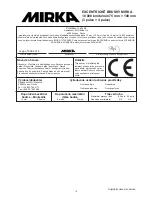 Предварительный просмотр 22 страницы MIRKA MR-34 Operating Instructions Manual