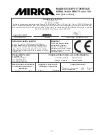 Предварительный просмотр 156 страницы MIRKA MR-34 Operating Instructions Manual