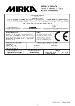 Предварительный просмотр 40 страницы MIRKA MR-38CV Operating Instructions Manual