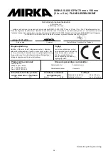 Предварительный просмотр 47 страницы MIRKA MR-38CV Operating Instructions Manual