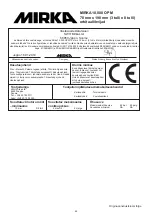 Предварительный просмотр 89 страницы MIRKA MR-38CV Operating Instructions Manual