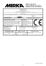 Предварительный просмотр 124 страницы MIRKA MR-38CV Operating Instructions Manual