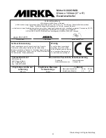 Preview for 23 page of MIRKA OS353CV Operating Instructions Manual