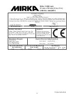 Preview for 31 page of MIRKA OS353CV Operating Instructions Manual