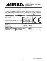 Preview for 39 page of MIRKA OS353CV Operating Instructions Manual