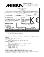 Preview for 5 page of MIRKA ros650cv Operating Instructions Manual