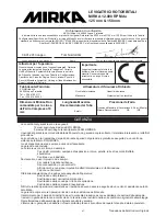 Preview for 28 page of MIRKA ros650cv Operating Instructions Manual