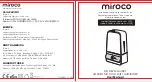 Preview for 1 page of Miroco MI-AH001 User Manual