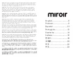 Предварительный просмотр 3 страницы Miroir M190 Mini Pro Quick Start Manual