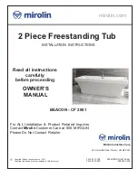 Preview for 1 page of Mirolin BEACON 1 Installation Instructions Manual