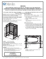 Mirolin BELAIRE BA54L/R Installation Instructions And Owner'S Manual предпросмотр