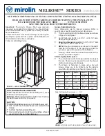 Предварительный просмотр 1 страницы Mirolin MELROSE MEL3 Installation Instructions And Owner'S Manual