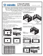 Mirolin STRADA SQD4836 Installation Instructions And Owner'S Manual preview