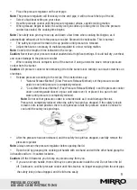 Предварительный просмотр 9 страницы MIRRO MIR-92140AM Use And Care Manual