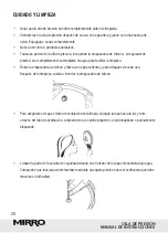 Предварительный просмотр 28 страницы MIRRO MIR-92140AM Use And Care Manual