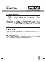 Preview for 19 page of Mirta BHM350BM Operating Instructions Manual