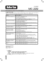 Предварительный просмотр 24 страницы Mirta MC-2212 Operating Instructions Manual