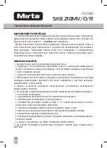 Предварительный просмотр 7 страницы Mirta SKE 210 MR Operating Instructions Manual