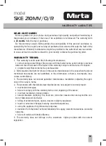 Предварительный просмотр 30 страницы Mirta SKE 210 MR Operating Instructions Manual