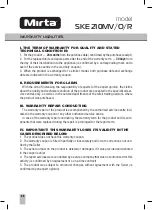 Предварительный просмотр 31 страницы Mirta SKE 210 MR Operating Instructions Manual