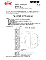 Preview for 1 page of MISA CHIMNEY 15125R Installation And Operating Instructions Manual