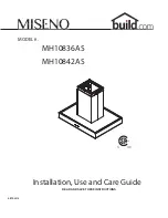 miseno MH10836AS Installation, Use And Care Manual preview