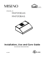 miseno MH70130AS Installation, Use And Care Manual preview