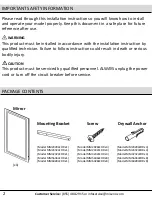 Предварительный просмотр 2 страницы miseno MM2028LEDR User Manual