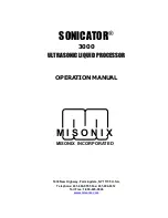 Misonix SONICATOR 3000 Operation Manual preview