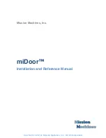 Mission Machines miDoor Installation And Reference Manual предпросмотр