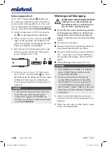 Предварительный просмотр 59 страницы Mistral 401002 2107 Translation Of The Original Instructions