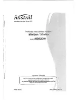 Preview for 1 page of Mistral MB62DW Instruction Manual