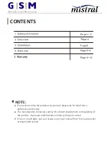 Preview for 3 page of Mistral MCFH98 Installation & Operation Instructions