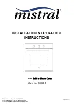 Предварительный просмотр 1 страницы Mistral MO608B Installation & Operation Instructions