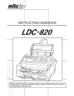 Mita LDC-820 Instruction Handbook Manual preview