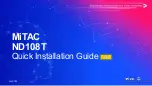 Предварительный просмотр 1 страницы MiTAC ND108T Quick Installation Manual