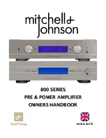 Предварительный просмотр 1 страницы Mitchell & Johnson 800 SERIES Owner'S Handbook Manual