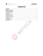 Предварительный просмотр 2 страницы MITECH MT-1C User Manual