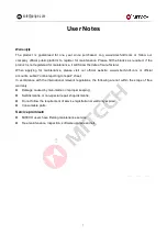 Предварительный просмотр 8 страницы MITECH MV800C User Manual