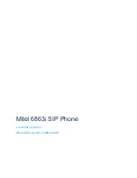 Preview for 1 page of Mitel 6863i User Manual