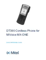 Preview for 1 page of Mitel DT390 Quick Reference Manual