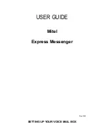 Предварительный просмотр 1 страницы Mitel EXPRESS MESSENGER User Manual