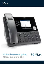 Mitel MiVOICE 6920 Quick Reference Manual preview