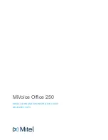 Предварительный просмотр 1 страницы Mitel MIVOICE OFFICE 250 Installation And Administration Manual